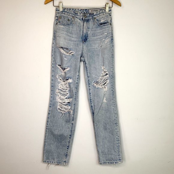 AG ADRIANO‎ GOLDSCHMIED The Phoebe Distressed High Waist Denim Sz 24 - Picture 3 of 13